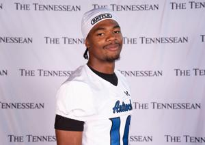 Antioch’s Andre Adams (10) during Tennessee Titans high school football media day at Nissan Stadium Monday, July 13, 2026.