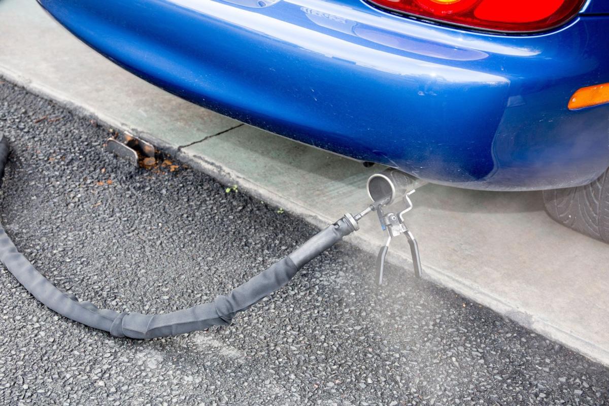 Tailpipe emissions test