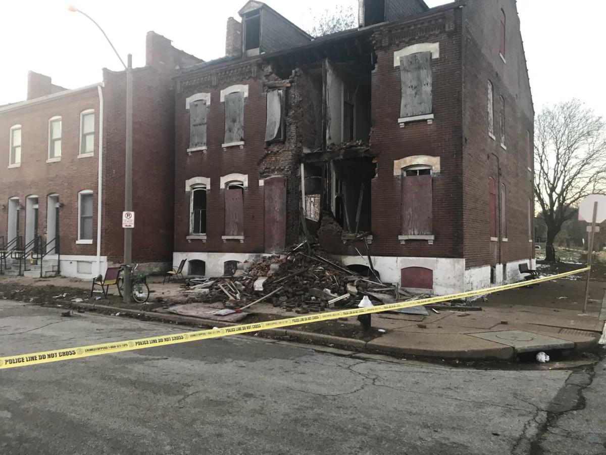 Two hurt when part of abandoned building collapses in north St. Louis