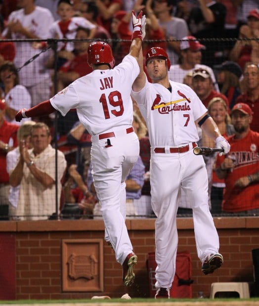 Jon Jay back in centerfield and back on center stage for Cardinals