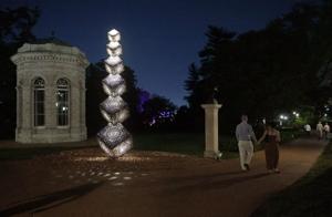 Patterns and light sculpture show at Missouri Botanical Garden