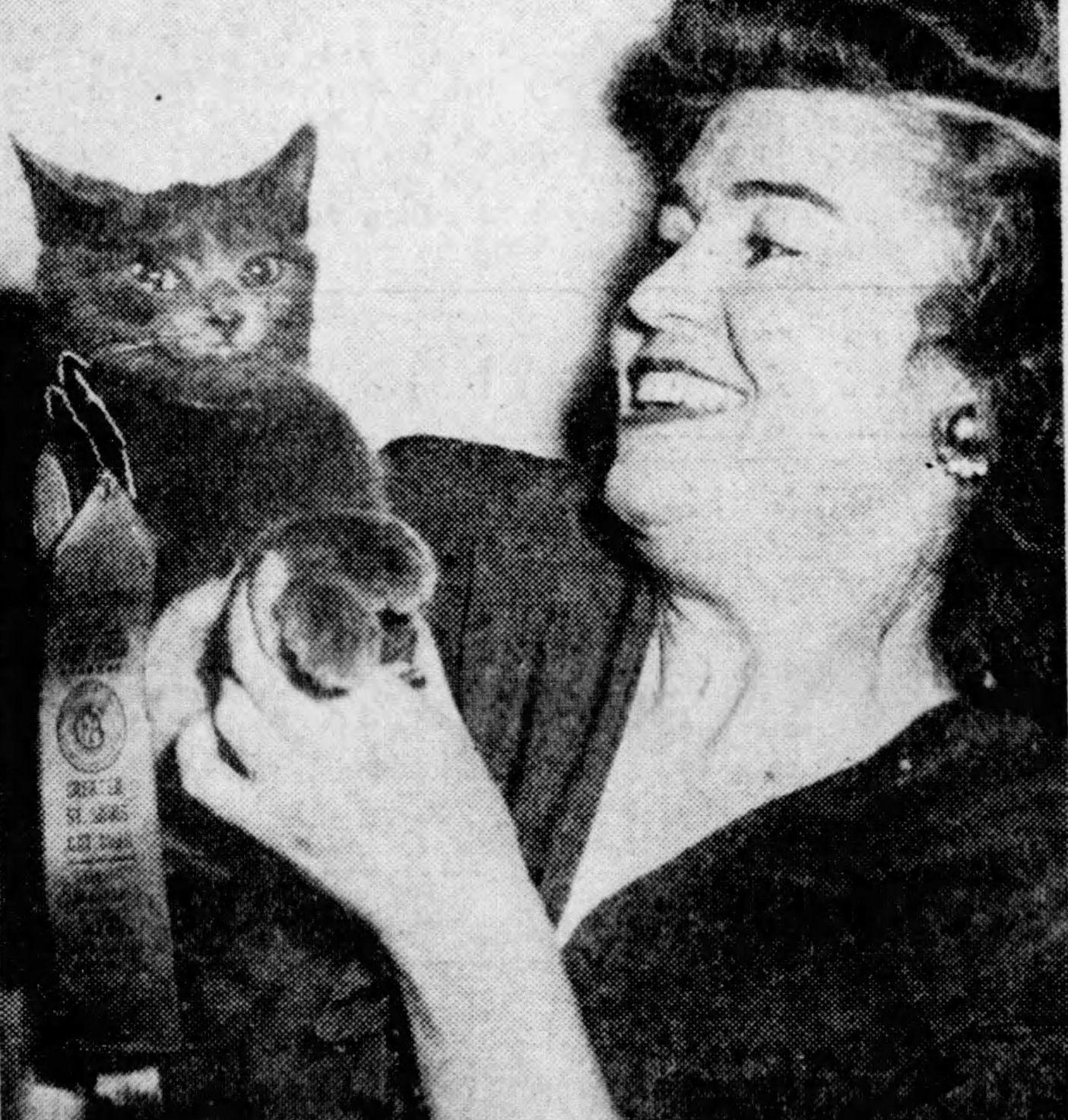 Stray Cat Wins Cat Show Award in 1947