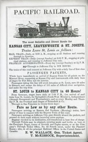 Pacific Railroad ad