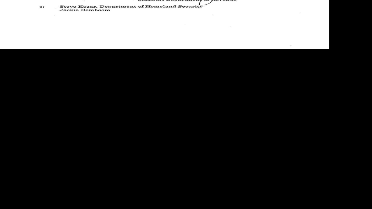 Letter From Department Of Revenue To Homeland Security Multimedia 