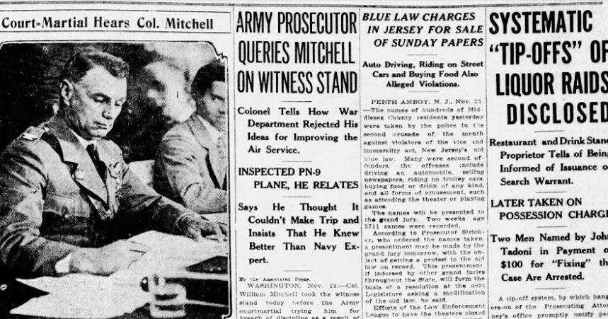 See the Nov. 23, 1925, front page: Systemic 'tip-offs' of liquor raids ...