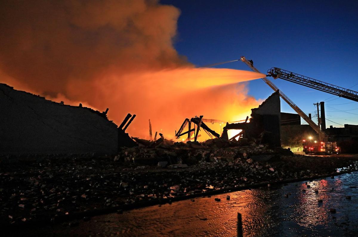 Five alarm warehouse fire in St. Louis