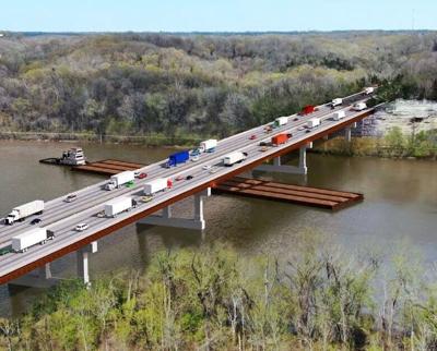 A rendering of the new Rocheport Bridge on Interstate 70 over the Missouri River.