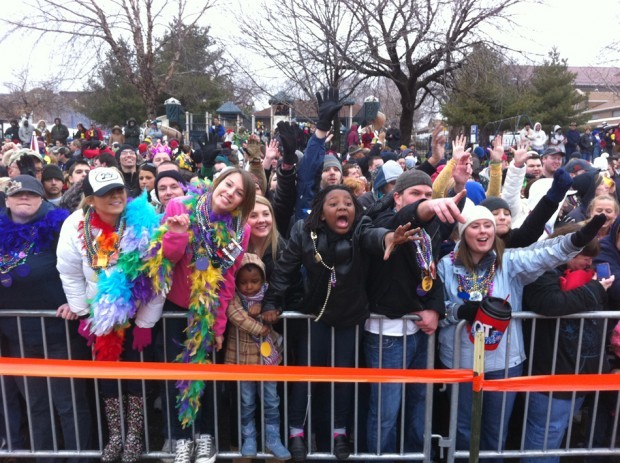 Mardi Gras parade has good timing, and good times