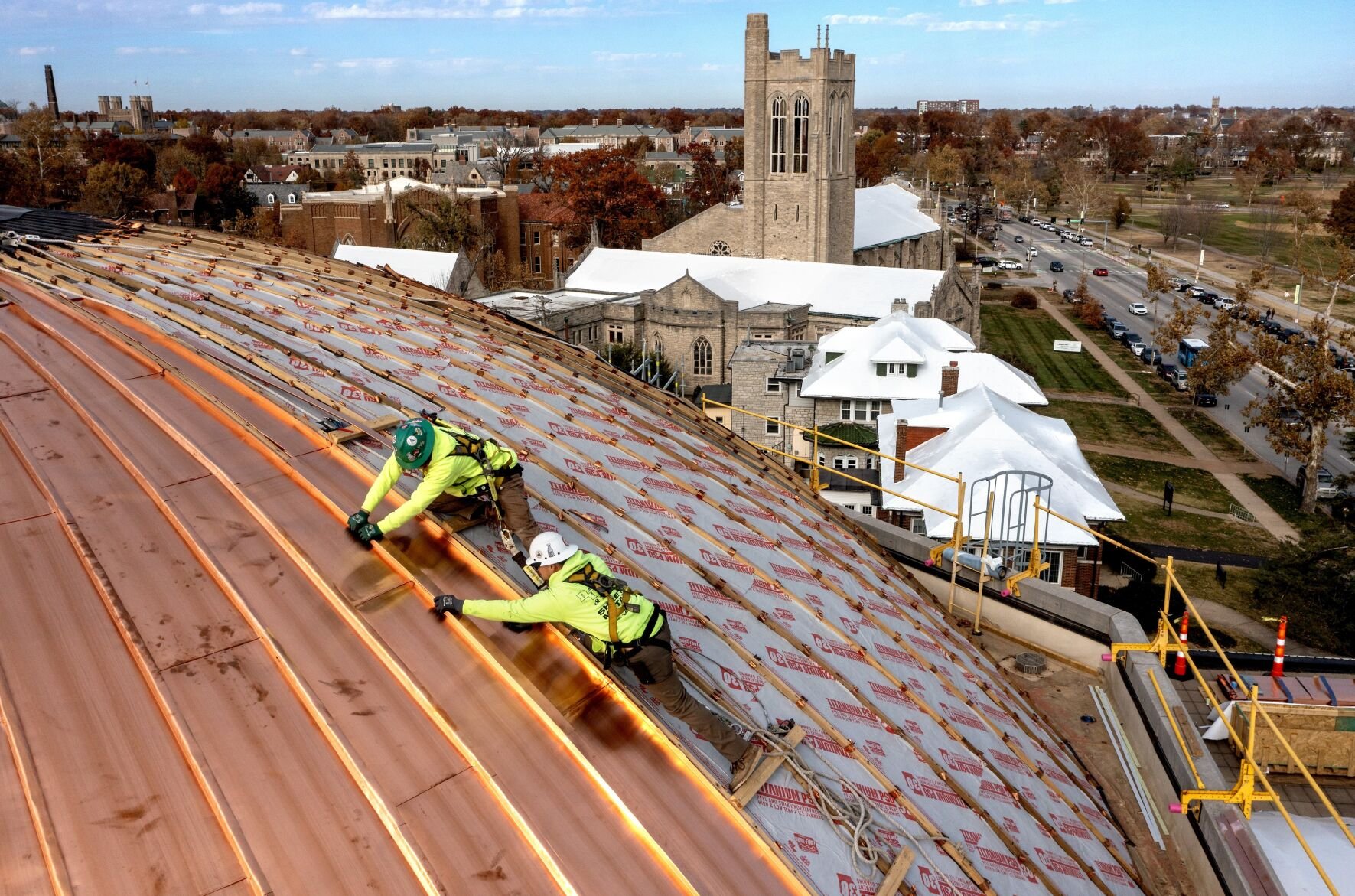 New roof on Missouri Historical Society Library and Research Center