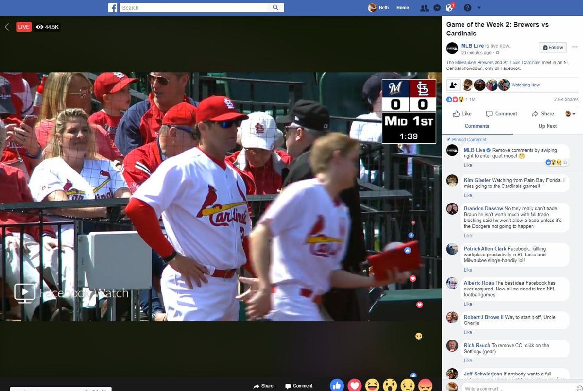 Facebook broadcast screenshot
