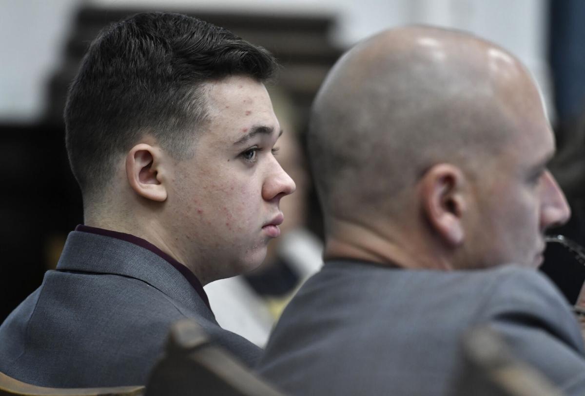 Douglas Kelley, a forensic pathologist with the Milwaukee County Medical Examiner's Office, testifies about the autopsies done on Joseph Rosenbaum and Anthony Huber during his trial at the Kenosha County Courthouse on Tuesday, Nov. 9, 2021 in Kenosha, Wisconsin.