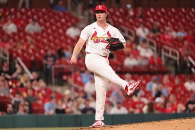 The St. Louis Cardinals vs. the Cleveland Guardians at Busch Stadium on Monday, Apil 13, 2026.
