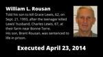 Executed April 23, 2014: William L. Rousan