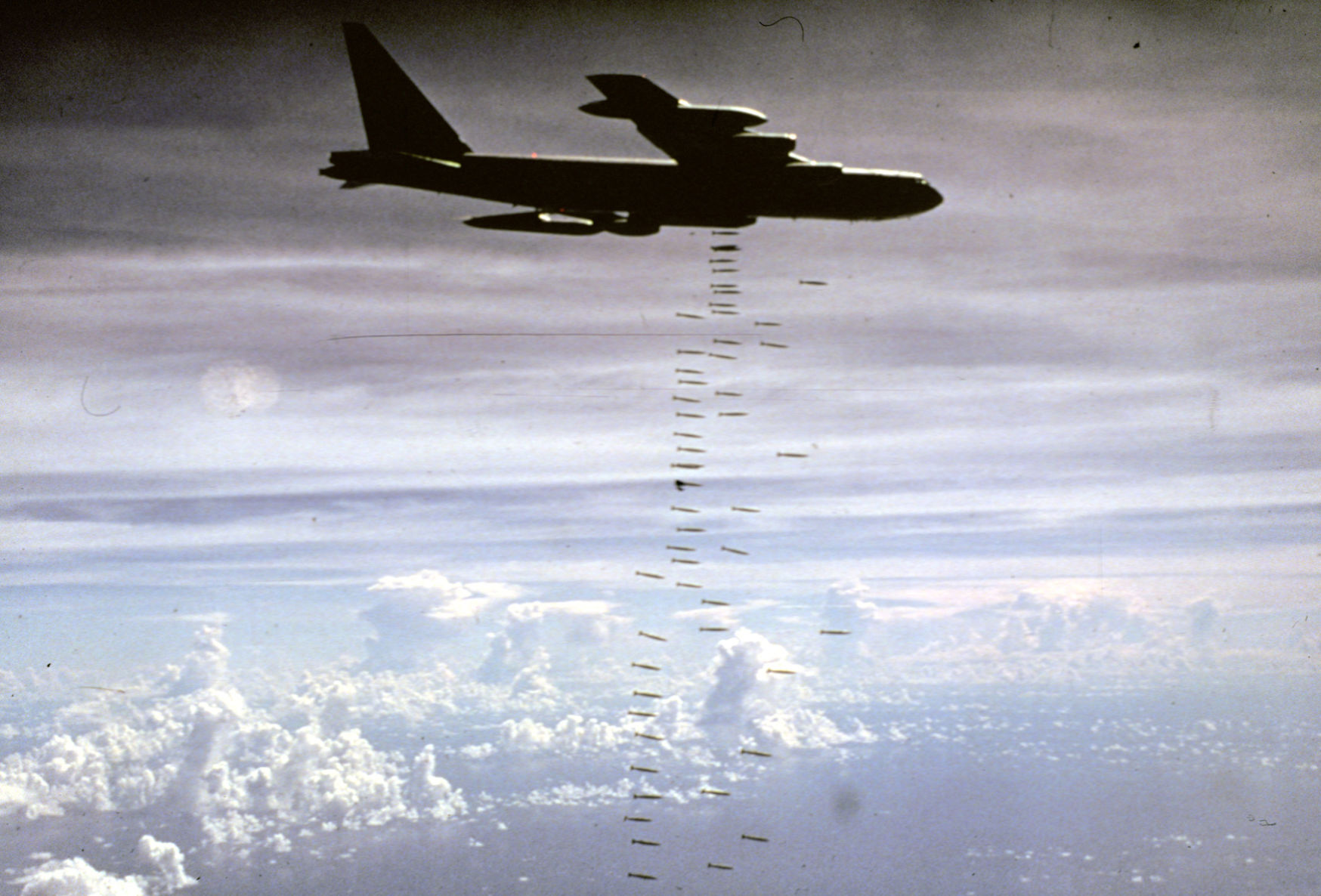 A U.S. Air Force B-52 Heavy Bomber Strikes Targets In Vietnam ...