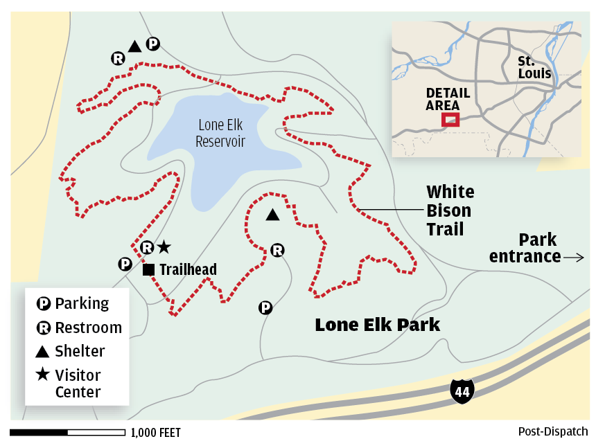 Lone Elk Park Map White Bison Trail In Lone Elk Park Map | Media | Stltoday.com