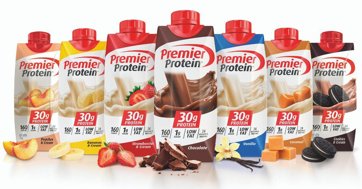 Post's Premier Protein shakes.