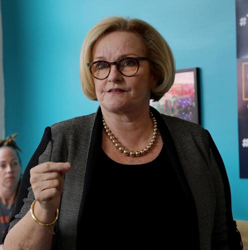 Senator Claire McCaskill speaks in St. Louis
