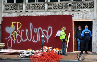 Railway Exchange bridge demolished as work continues to secure historic building