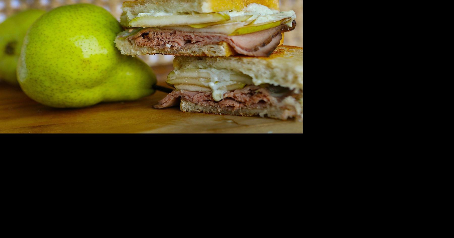 RECIPE: Grilled Pear, Roast Beef and Blue Cheese Sandwiches