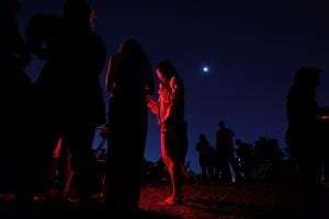Partial lunar eclipse over St. Louis