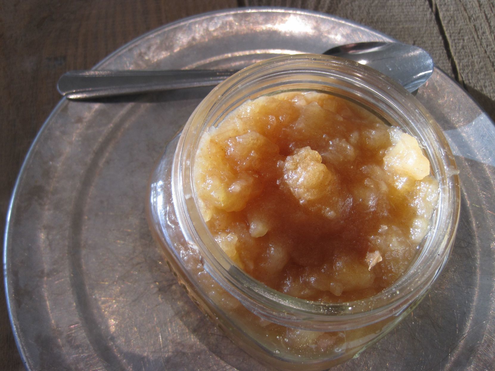 Special Request Stackeds applesauce is chunky, lightly caramelized picture