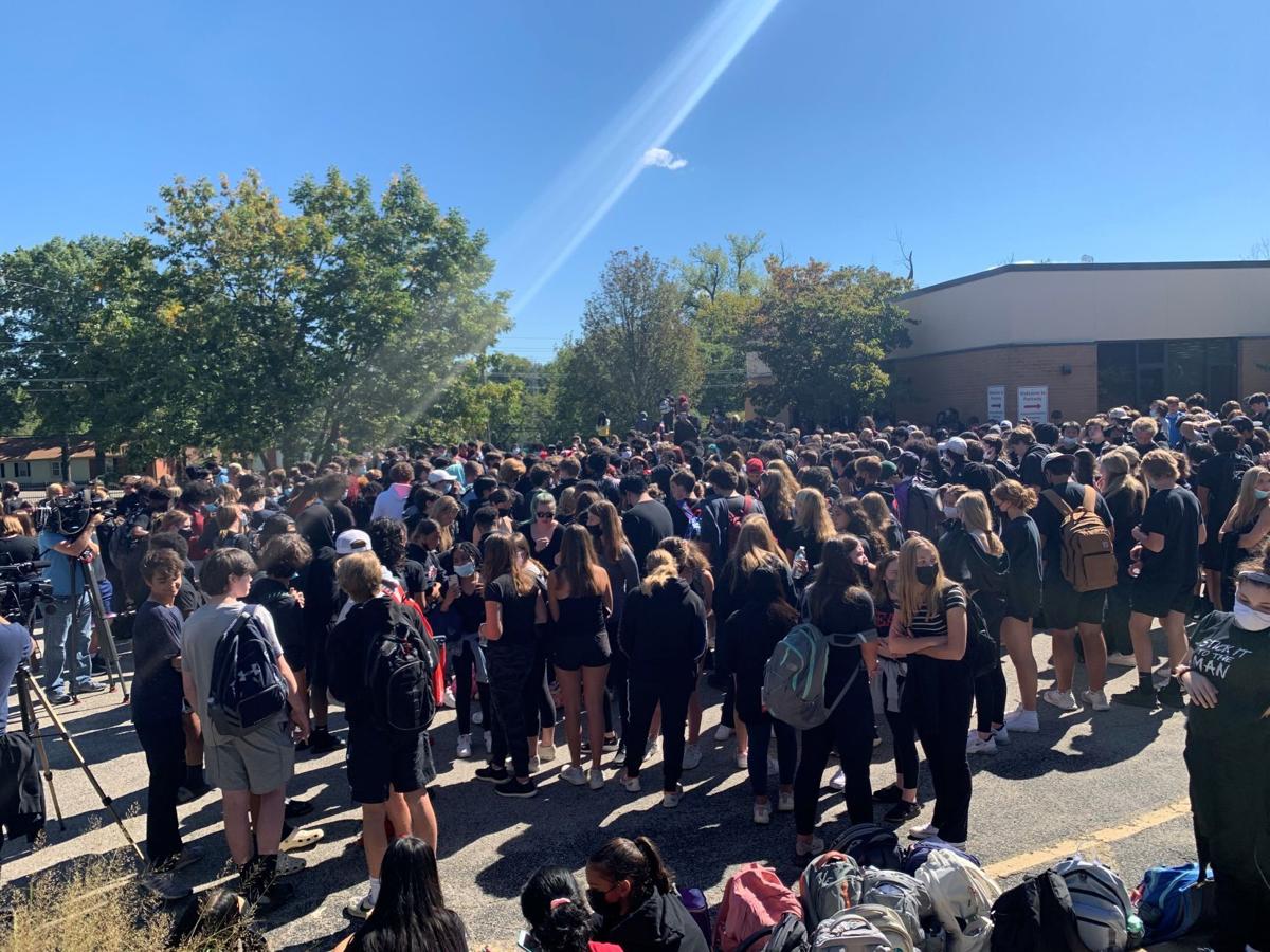 students walk out after racist graffiti found in bathrooms students walk out after racist graffiti found in bathrooms