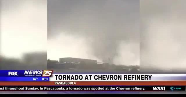Tornado at Chevron Refinery in Pascagoula Sunday