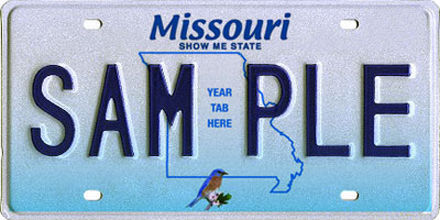 missouri drive away license plates