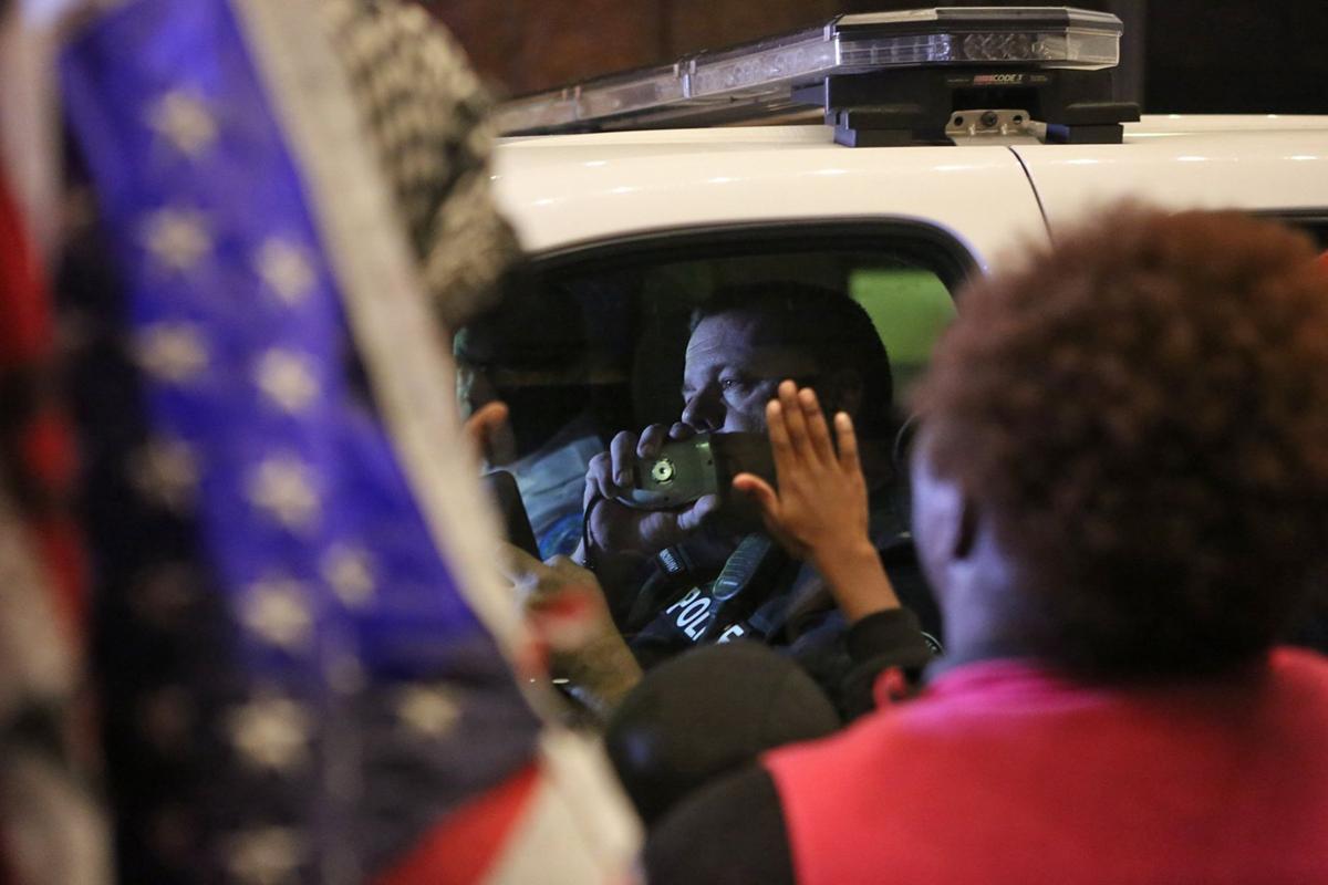 Protesters Block Streets After Town Hall Meeting