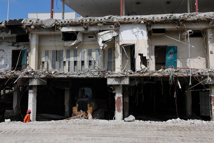 Demolition of the Millennium Hotel continues