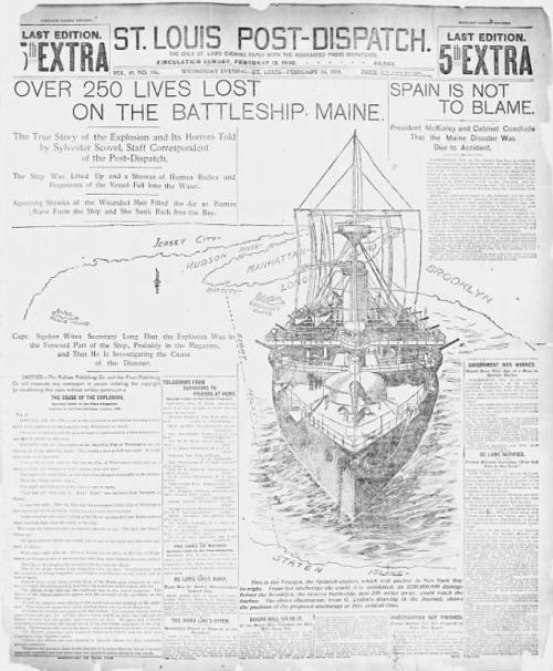 Feb 16 1898 The Sinking Of The Maine Post Dispatch
