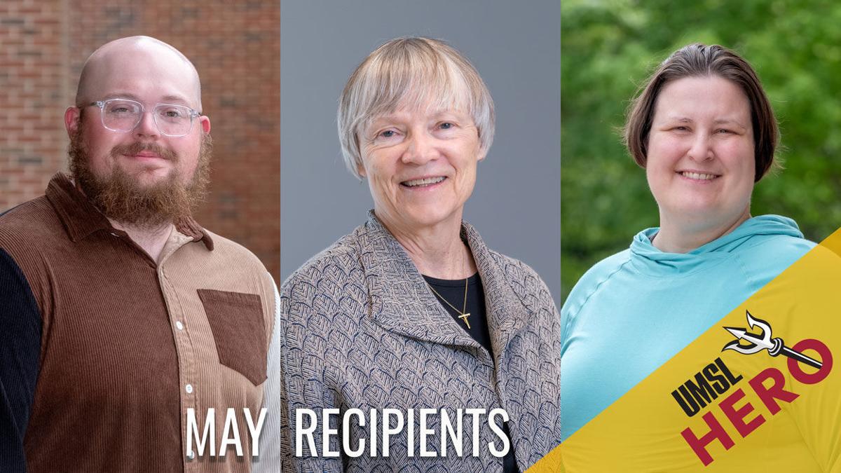Andy McEwen, Pamela Stuerke and Jackie Wilmes receive UMSL Hero Awards