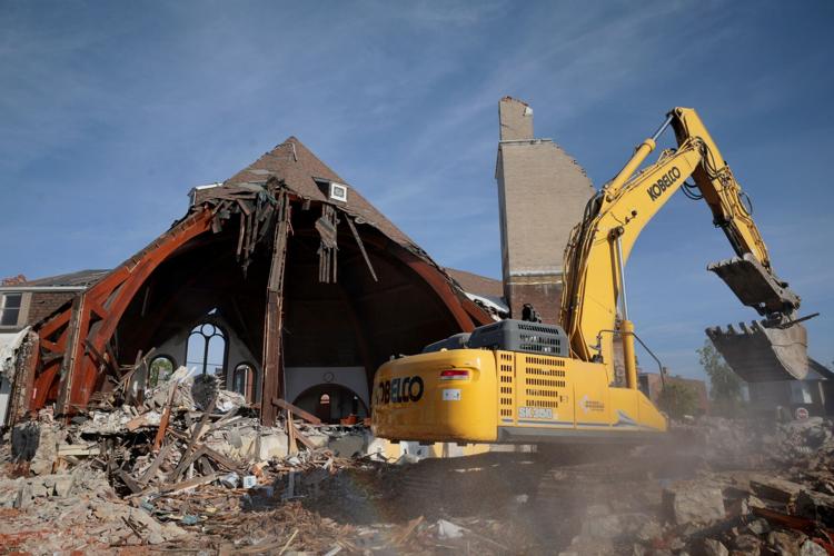 Tornado-damaged Christian Centennial Church razed