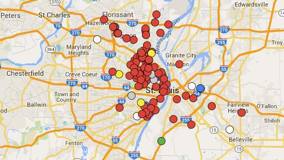 2016 St. Louis area homicide map | Special Features | www.bagssaleusa.com