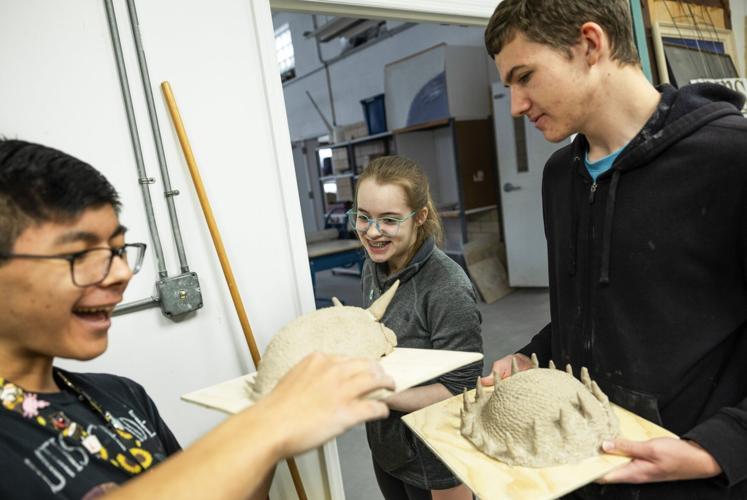 Neurodivergent students learn ceramics in art workshop