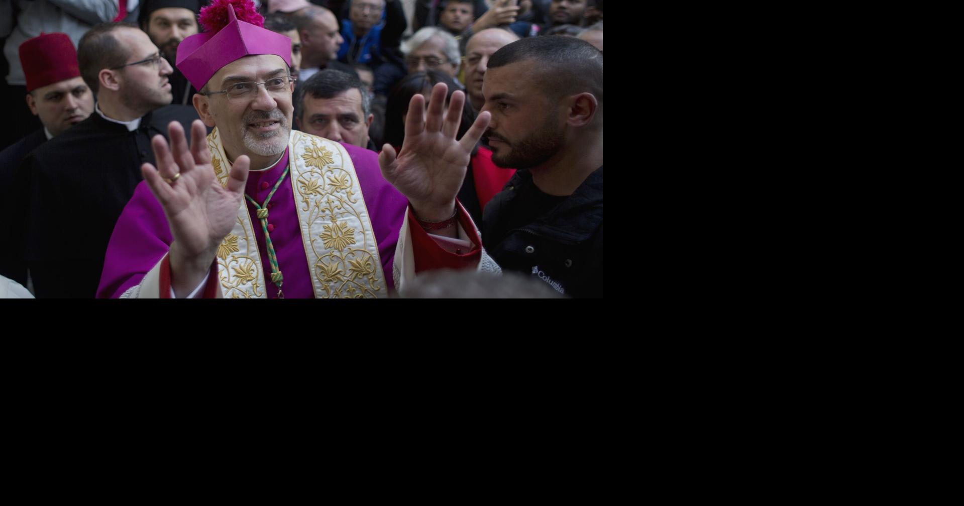 Christian patriarchs make rare visit to Gaza after deadly Israeli strike on Catholic church