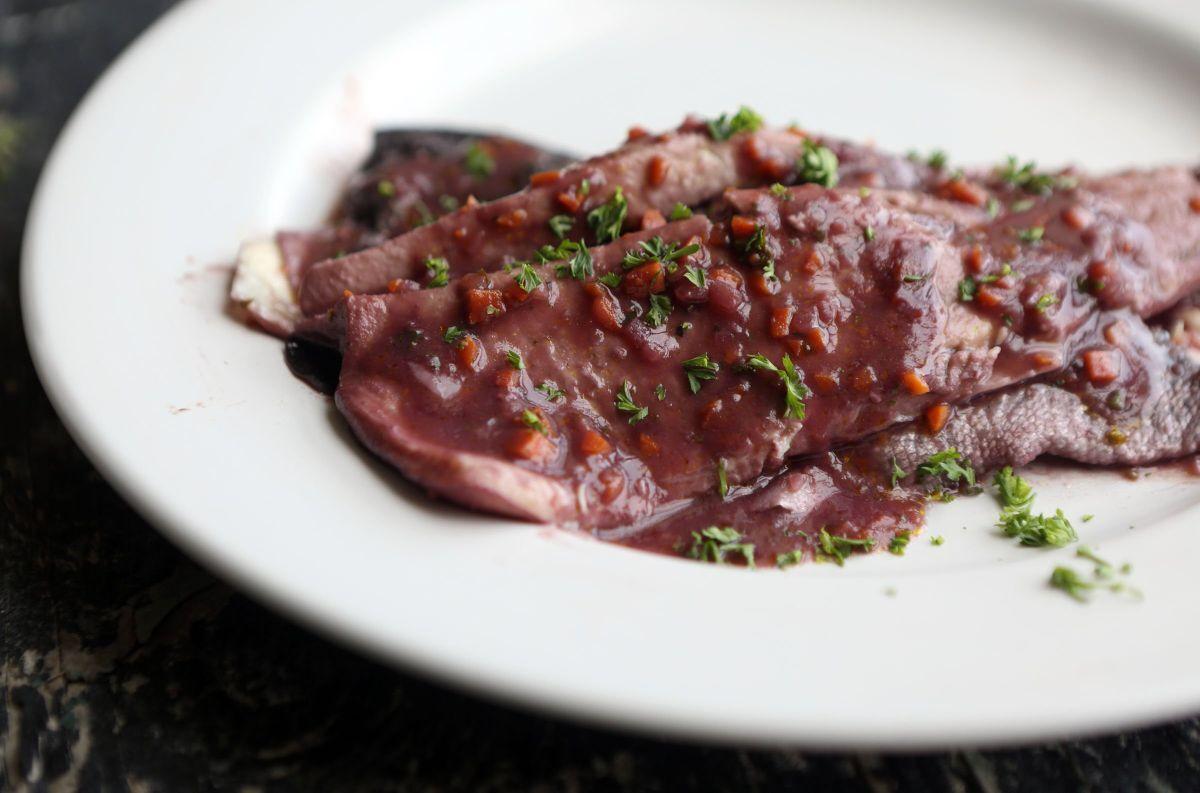 Trout Simmered in Red Wine