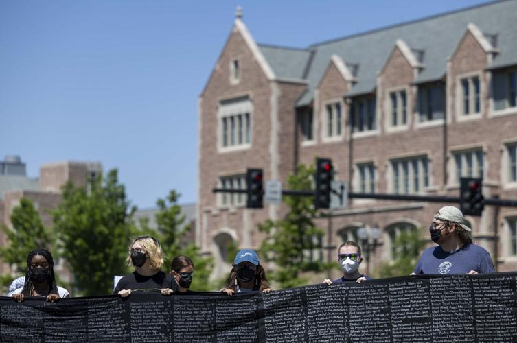 Press conference after Palestine protest arrests at Washington University