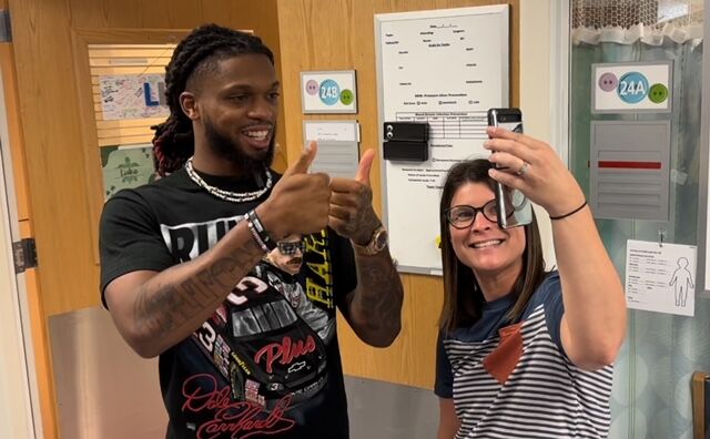 Damar Hamlin at St. Louis Children's Hospital