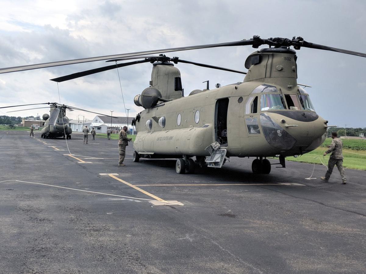 Storms force Army helicopters to land at Festus restaurant area