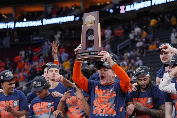 NCAA Iowa Illinois Basketball