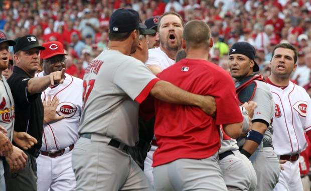 Reds' Brandon Phillips looks up to Dusty Baker