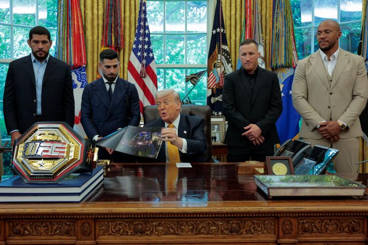 UFC arena seen above White House as Trump prepares for fight