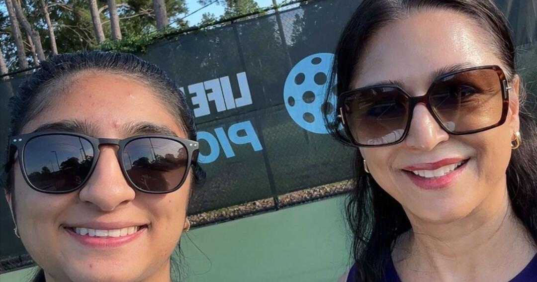 Aisha and Aleena pickleball team