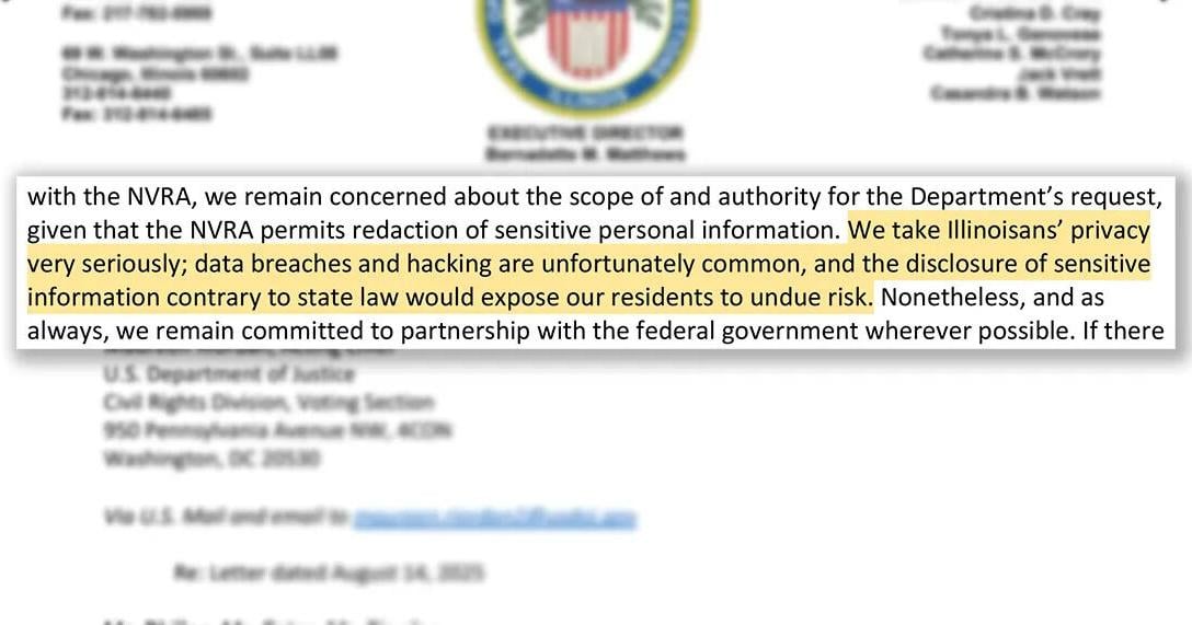 Wahlbehörde von Illinois weigert sich, dem Justizministerium sensible ...