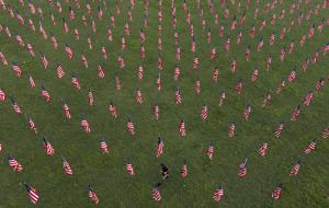 Flags of Valor memorial on Art Hill marks 25th anniversary of September 11 terrorist attacks
