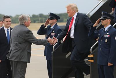 Trump arrives in St. Louis