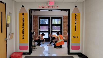 Testing radiation levels at Jana Elementary School in Florissant