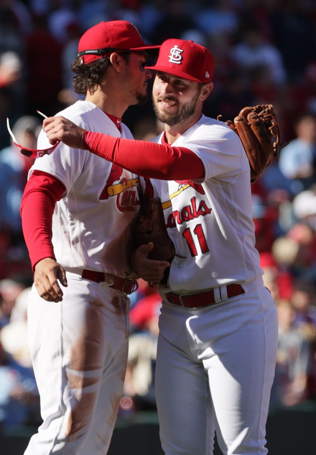 Photo: St. Louis Cardinals Nolan Arenado Breaks Bat