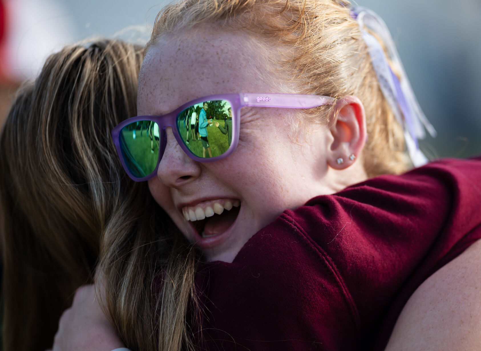 Scenes from the girls races at the Forest Park Cross Country Festival